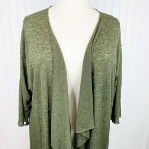 LuLaRoe Shirley Kimono Large 18-22 Dark Olive Green Cardigan